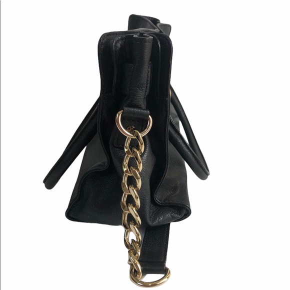 Michael Kors Black Hamilton Satchel Padlock Bag - Picture 3 of 12